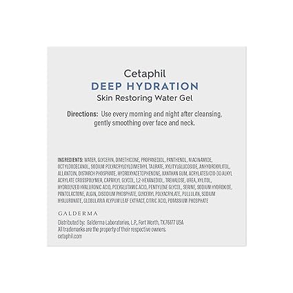 Cetaphil Deep Hydration Skin Restoring Water Gel with Hyaluronic and Polyglutamic Acid