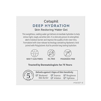 Cetaphil Deep Hydration Skin Restoring Water Gel with Hyaluronic and Polyglutamic Acid